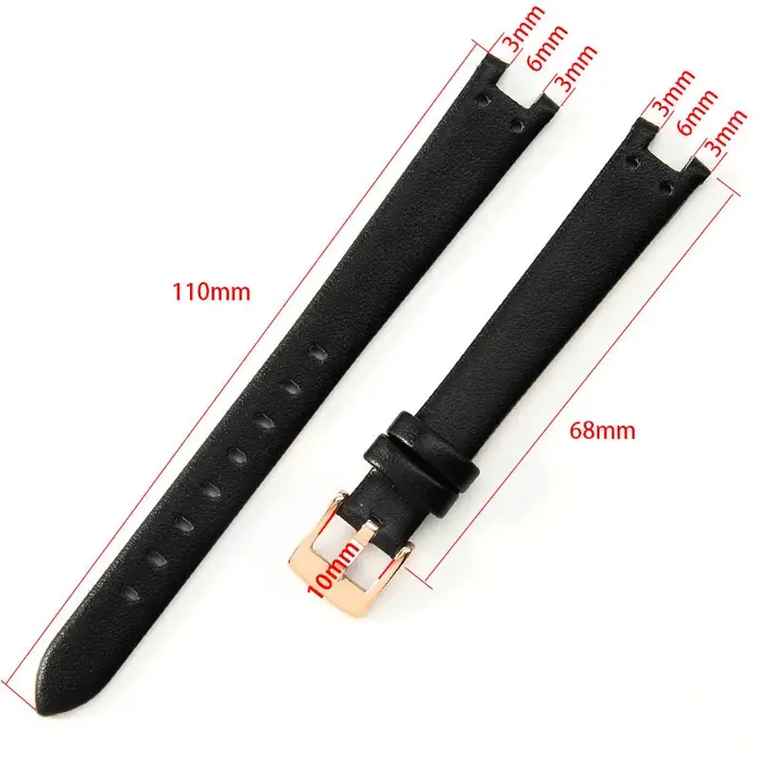 Bracelet de montre en cuir véritable pour femmes