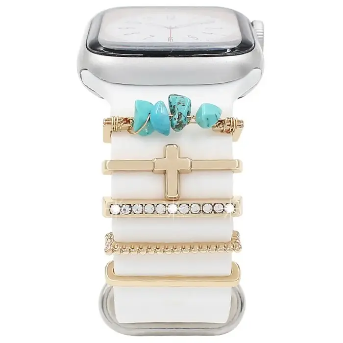 Bracelet de montre en métal créatif, ornement de bracelet, broche décorative, bague en diamant, brel