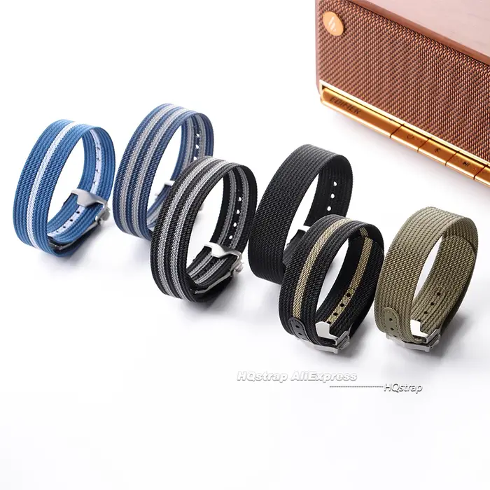 Bracelet de montre en Nylon 20mm 22mm pour Omega pour Swatch ceinture étanche Sport boucle pliante bracelet de montre hommes femmes montres accessoires