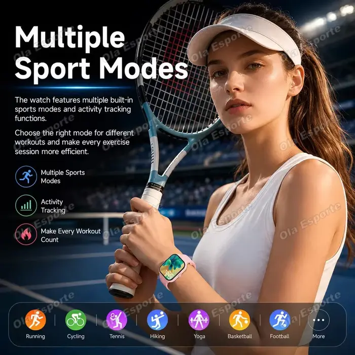 Nouvelle montre intelligente de sport, étanche, montre connectée de fitness, appel sans fil, moniteur de fréquence cardiaque, montre pour hommes et femmes, compatible avec iOS et Android, Ht30