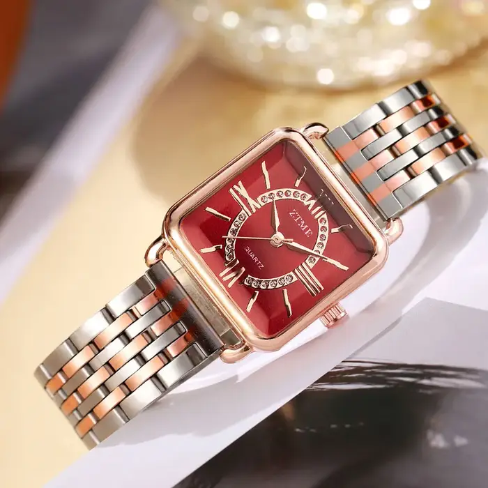 Montre carrée de luxe tendance pour femme de la marque SZTME