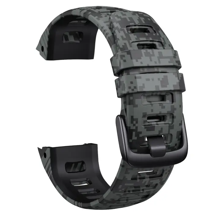 Pour Garmin Instinct bracelet en silicone solaire couleurs camouflage 22mm bracelet en caoutchouc so