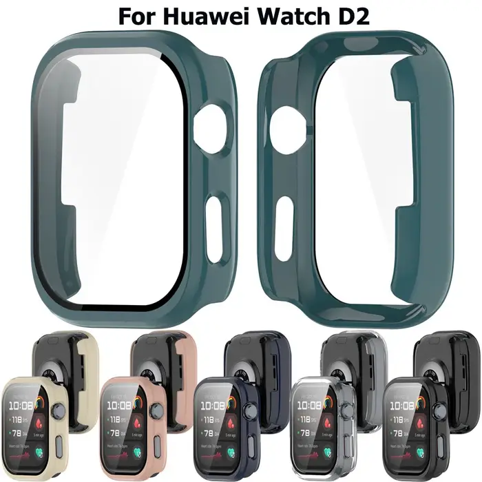 Boîtier de montre housse de protection pour Huawei Watch D2/D étuis à cadre PC dur avec Film de couverture en verre accessoires de coque