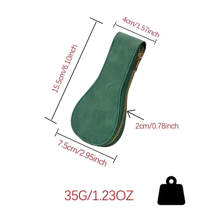 Pochette de rangement de montre en velours à fermeture éclair