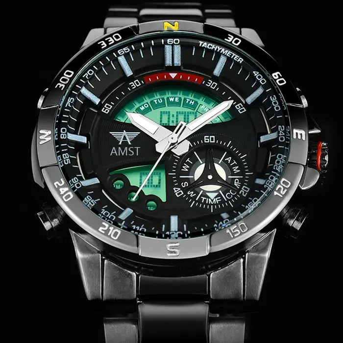 Montre-bracelet militaire à quartz pour homme