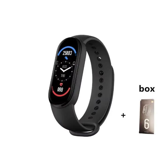 M6 montre intelligente hommes femmes Fitness sport Bracelet intelligent IP67 Bluetooth musique fréqu
