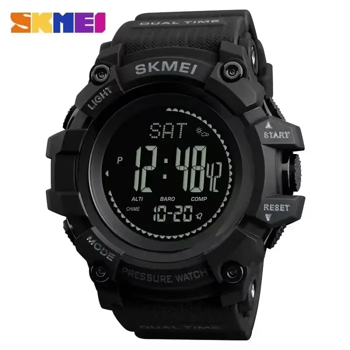 SKMEI 1358 altimètre météo Tracker étanche reloj hombre montres d'extérieur hommes pression boussole Sport