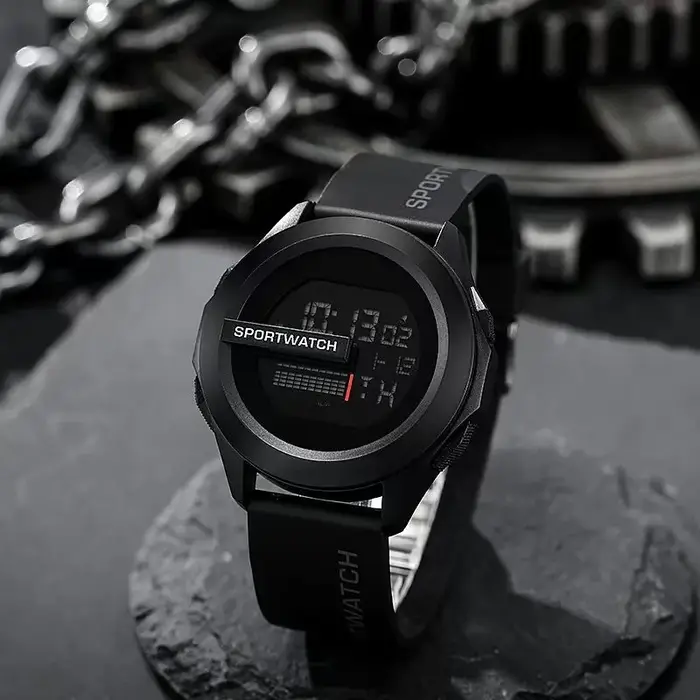 Montre électronique, multifonctionnelle, tendance simple et cool, lumineuse, pour le sport et les ac