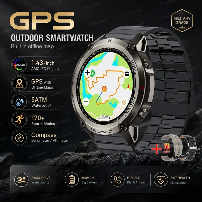 Montre connectée GPS d'extérieur