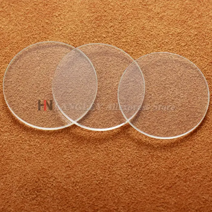 Verre de montre rond de remplacement plat