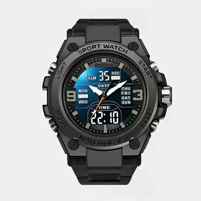 [Montre chronographe numérique pour hommes] montre chronographe multi-sport montre à quartz numériqu
