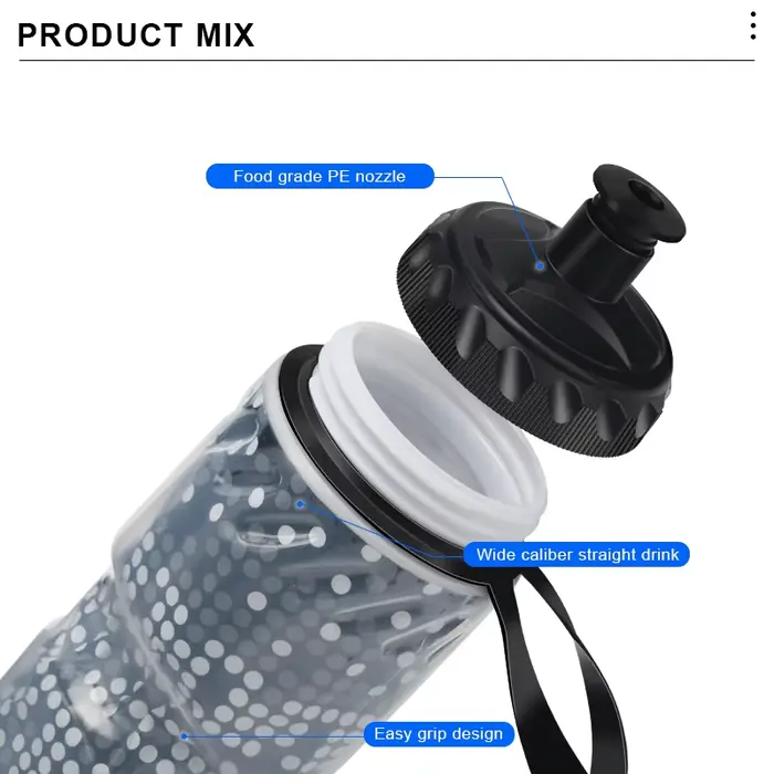 Bouteille d'eau de vélo double couche thermique garder chaud froid Portable vtt vélo de route Sport