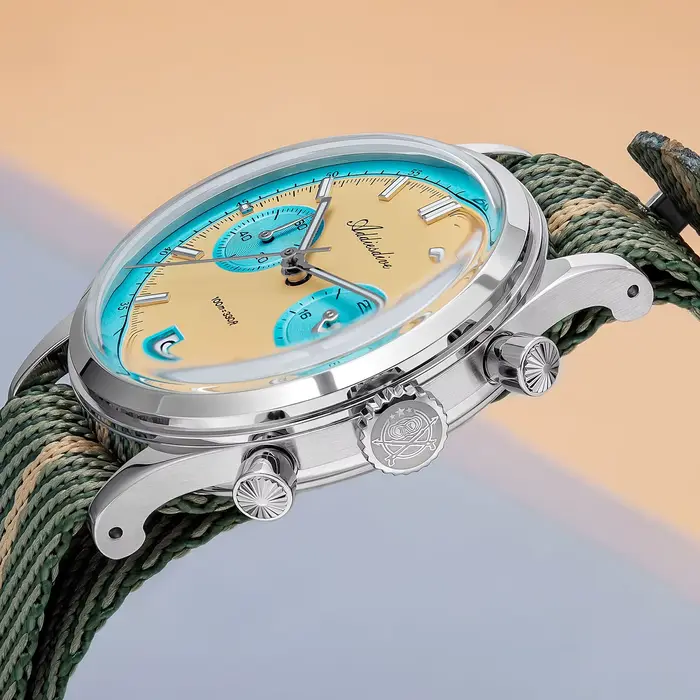 ADDIESDIVE offre spéciale AD2095 montres pour hommes multifonction chronographe 38mm AR revêtement