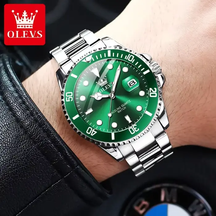 OLEVS montre à Quartz originale pour hommes en acier inoxydable étanche montres de sport mode luxe haut marque