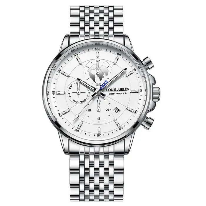 Montre automatique à remontage automatique pour homme, en acier inoxydable, nouvelle, avec affichage du mois et de la date, luminescente, étanche, tourbillon