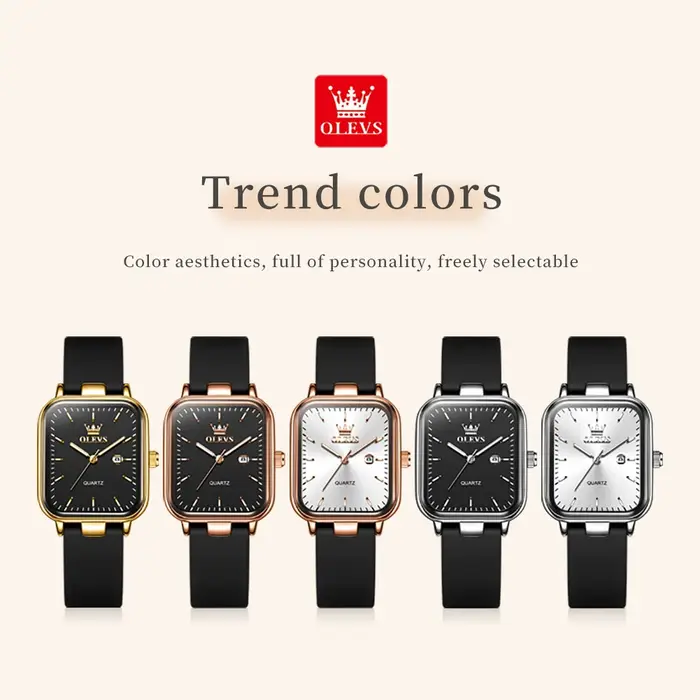OLEVS 7089 nouvelle montre femme originale mode carré Quartz montre-bracelet étanche lumineux Date