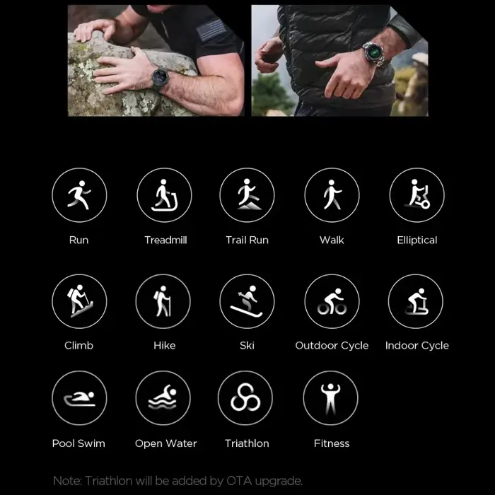 Nouvelle montre intelligente Amazfit T-Rex pro pour hommes - GPS extérieur étanche avec autonomie de 20 jours compatible avec iOS et Android