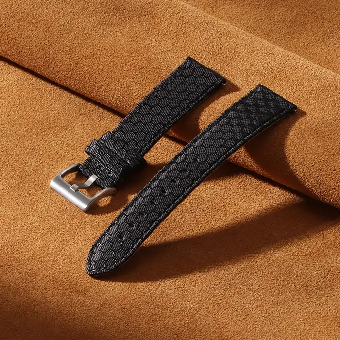 20mm 22mm lisse véritable Nylon tissé toile Bracelet de montre pour Perlon pour Omega