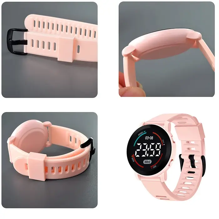 Montres numériques LED pour enfants, montre de sport lumineuse pour enfants, bracelet en silicone, montre électronique pour garçons et filles, Reloj Niño