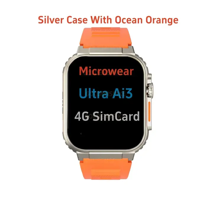 Montre intelligente Ai3 : 2,2" 448*528 AMOLED, SIM 4G, 256 Go, surveillance de la santé et caméra ro