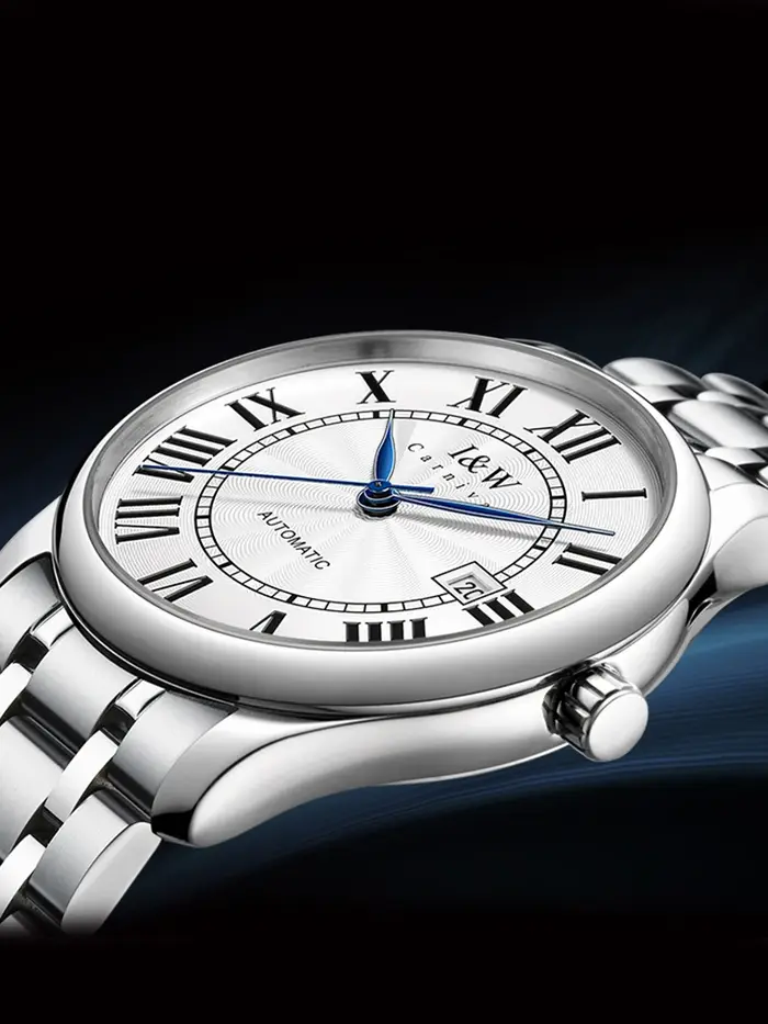 I & W Retra montre automatique pour hommes mouvement MIYOTA montres mécaniques saphir échelle romaine calendrier étanche Reloj Hombre
