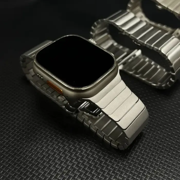 Bracelet de montre en acier pour Apple Watch Ultra 2 49mm/10 9 8 7 46mm 42mm 45mm 41mm pour IWatch Series 6 5 4 3 SE 44mm 38mm