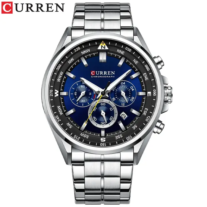 Montre à quartz pour homme CURREN 8399, chronographe lumineux, calendrier, étanche, décontractée, po
