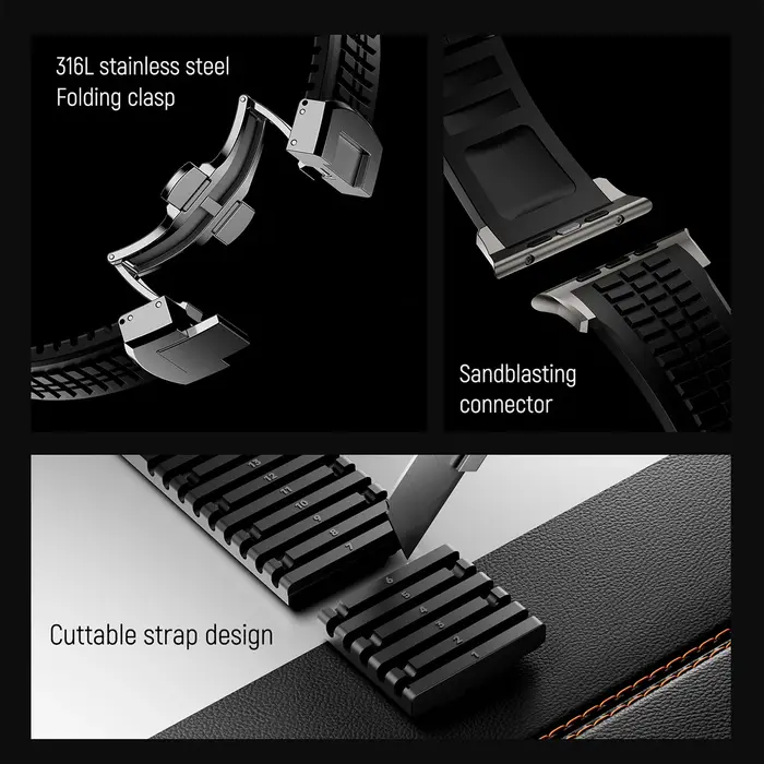 Bracelet de sport en Silicone pour Apple Watch Ultra 2