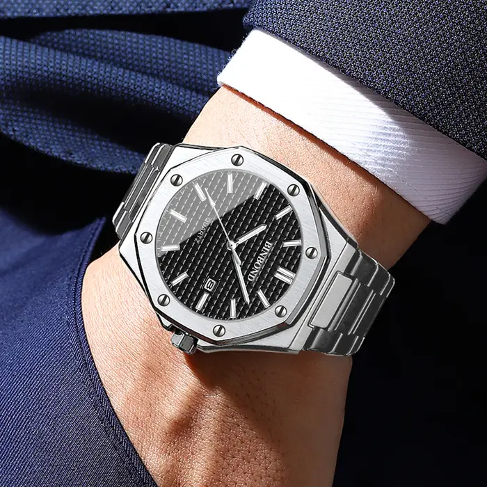 Montres-bracelets de luxe en quartz BINBOND pour hommes, lumineuses et étanches, Relogios Masculino Reloj Festina Hombre Original+Boîte