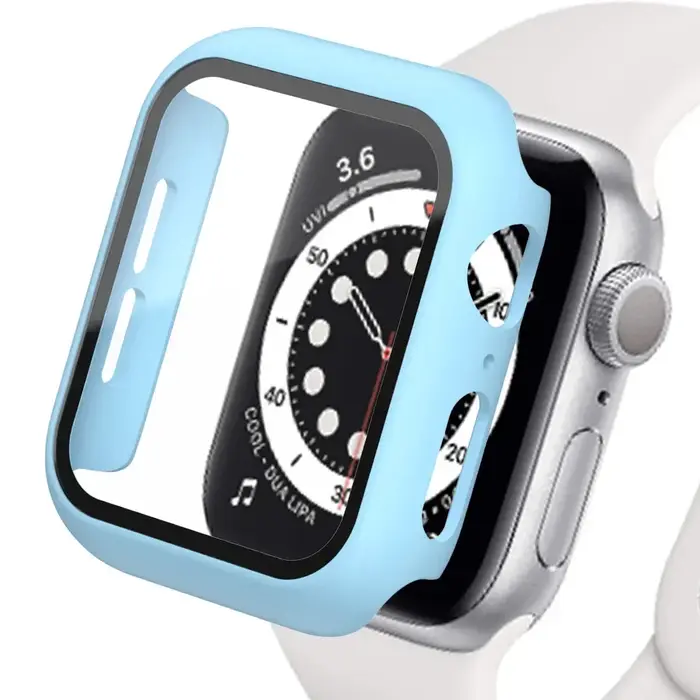 Verre et couvercle de montre pour Apple Watch, pare-chocs et protecteur d'écran, 45mm, 41mm, 44mm, 4