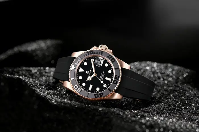 Montre-bracelet mécanique automatique Corgeut pour homme