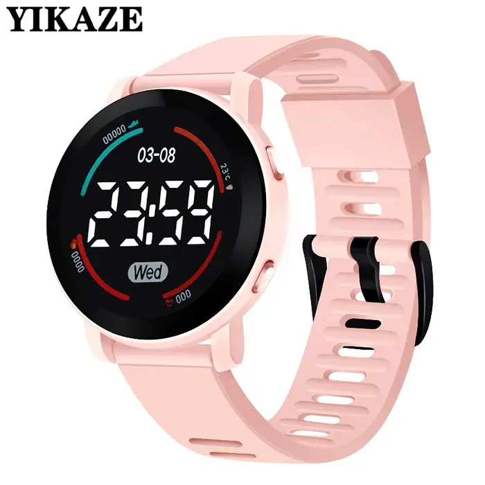 Montres numériques LED pour enfants, montre de sport lumineuse pour enfants, bracelet en silicone, montre électronique pour garçons et filles, Reloj Niño