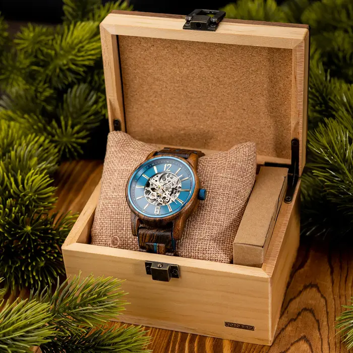 BOBO BIRD nouvelles montres mécaniques pour hommes en bois véritable luxe squelette montre automatique personnalisé homme cadeau pour noël relojes mecánicos