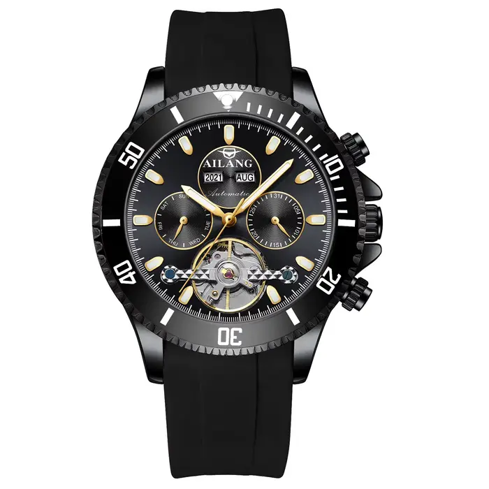 Nouvelles Montres Sportives Lumineuses Automatiques 2026 pour Hommes, en Acier, avec Tourbillon, Cal