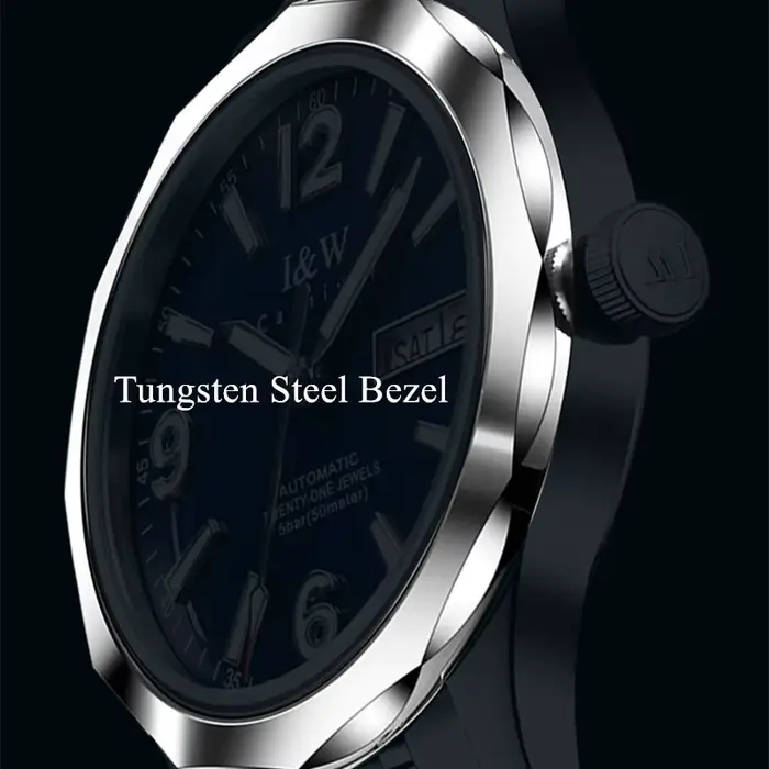 Montre mécanique en tungstène pour hommes