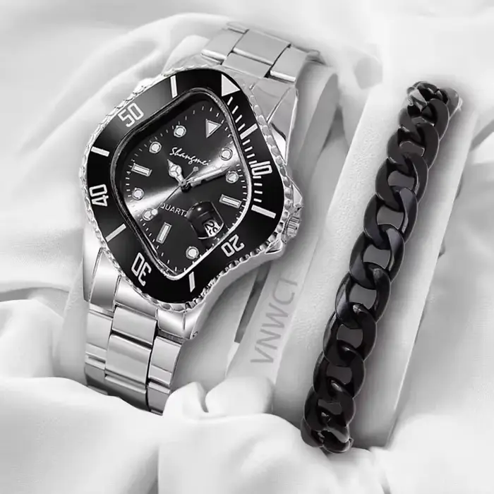 Nouvelle montre Water Ghost pour hommes d'affaires montre à Quartz Bracelet en alliage en forme de p