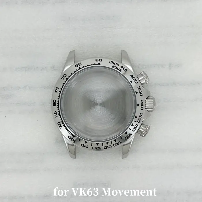 Boîtier de montre pour homme en acier argenté or rose 39