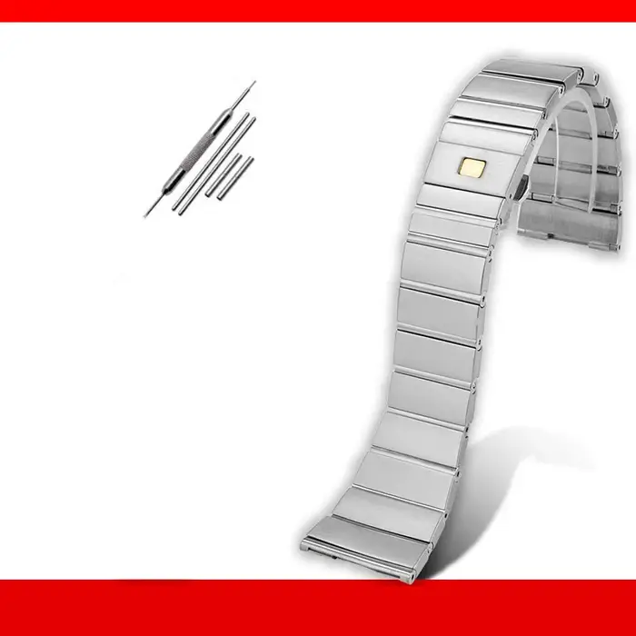 Bracelet de montre en acier pour homme et femme, bracelet en acier fin, bracelet double aigle, OMEGA