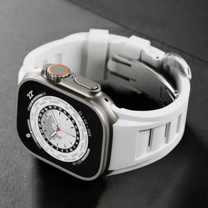 Bracelet souple pour Apple Watch Ultra 4, séries 3, 12, 11, 10, 9, 8, 7, SE. Bracelet de sport en caoutchouc pour iWatch, disponible en 49 mm, 46 mm, 45 mm et 44 mm. Bracelet en silicone.