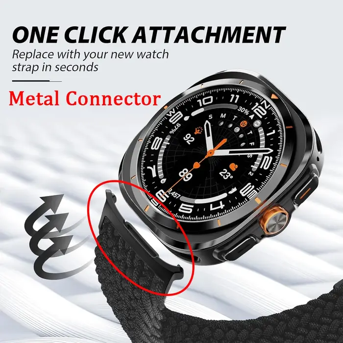 Bracelet magnétique tressé pour Samsung Galaxy Watch Ultra 47 mm