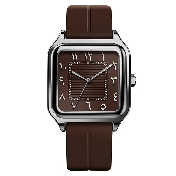 Montre à Quartz avec chiffres arabes du moyen-orient, cadran carré en alliage, montre de sport décon