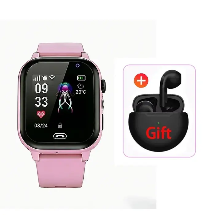 Montre connectée pour enfants Lenovo NEW 5G GPS avec caméra, appel SOS, étanche, prise en charge de la carte SIM, écouteurs, vidéo HD, reloj inteligente pour garçon