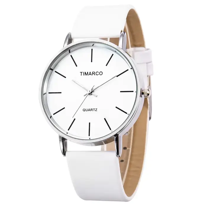 Montre à quartz analogique minimaliste pour hommes et femmes, style simple, cadran rond en métal, ho