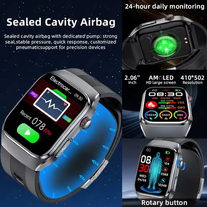 Montre connectée LIGE avec airbag
