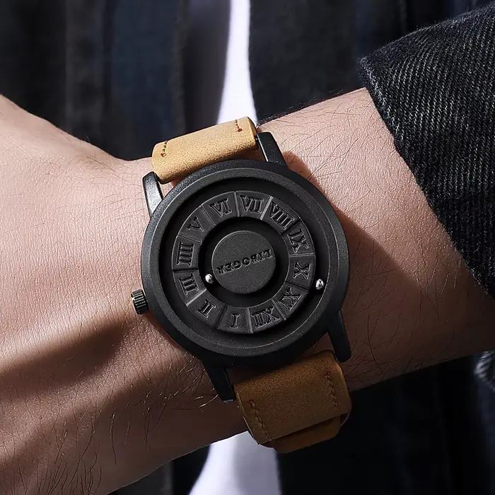Mode Suspension magnétique hommes montres sport décontracté Roma cadran