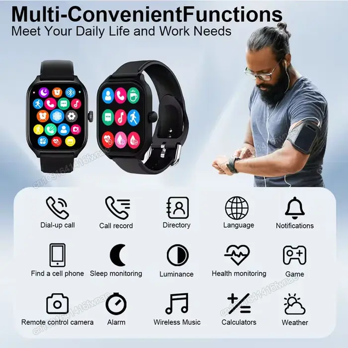 Nouveau militaire en plein air GPS montre intelligente hommes étanche Multiple Mode Sport Fitness HD Bluetooth appels