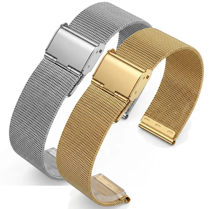 Bracelet de montre à boucle milanaise pour hommes et femmes