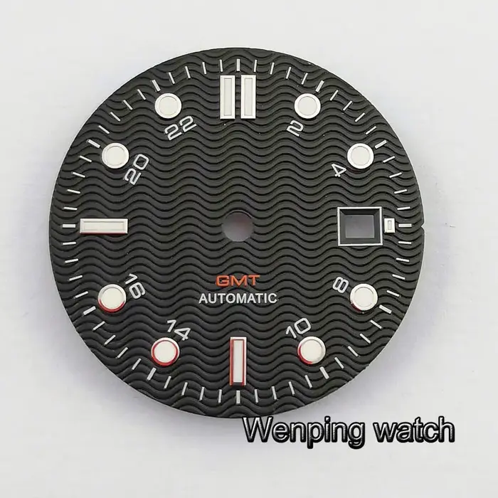 Montre à cadran lumineux noir bleu, 31mm, adapté à ETA 2836/2824 DG2813/3804 miavia 8215 821A