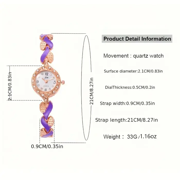 1 pièces d'un nouvel ensemble de montres à quartz pour femmes à la mode