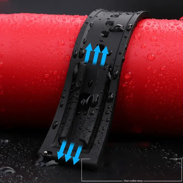 Bracelet en caoutchouc à dégagement rapide pour montre mécanique design CIGA Xijia série X gorille baril de vin pointu